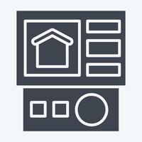 Icon Control Panel. related to Home Security symbol. glyph style vector