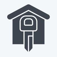 Icon Front Door Security. related to Home Security symbol. glyph style vector