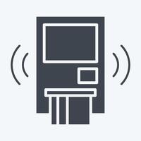 Icon Wireless Security System. related to Home Security symbol. glyph style vector