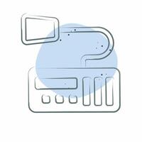 Icon Millitary Radio 2. related to Military symbol. Color Spot Style. design editable vector