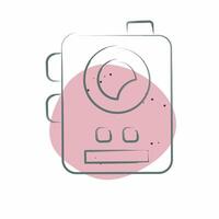 Icon Millitary Radio. related to Military symbol. Color Spot Style. design editable vector