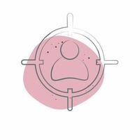 Icon Target. related to Military symbol. Color Spot Style. design editable vector