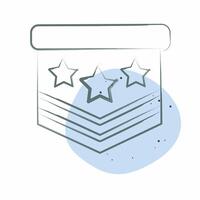 Icon Millitary Emblem. related to Military symbol. Color Spot Style. design editable vector