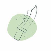 Icon Millitary Knife. related to Military symbol. Color Spot Style. design editable vector