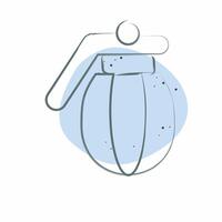 Icon Grenade. related to Military symbol. Color Spot Style. design editable vector