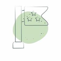 Icon Destination. related to Military symbol. Color Spot Style. design editable vector