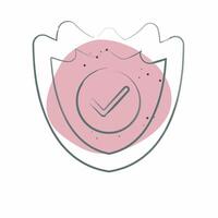 Icon Amoned Shield. related to Military symbol. Color Spot Style. design editable vector