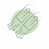 Icon Missile. related to Military symbol. Color Spot Style. design editable 1 vector