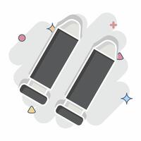Icon Bullet. related to Military symbol. comic style. design editable vector