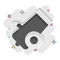 Icon Bullet. related to Military symbol. comic style. design editable 1 vector
