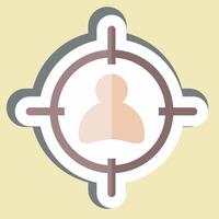 Sticker Target. related to Military symbol. design editable vector