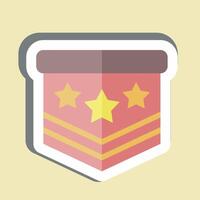 Sticker Millitary Emblem. related to Military symbol. design editable vector