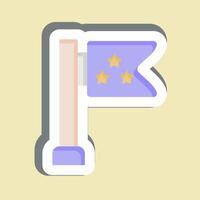 Sticker Destination. related to Military symbol. design editable vector