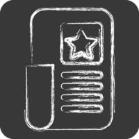 Icon Millitary Helmet 2. related to Military symbol. chalk Style. design editable vector
