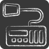 Icon Millitary Radio 2. related to Military symbol. chalk Style. design editable vector