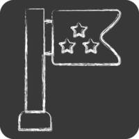 Icon Destination. related to Military symbol. chalk Style. design editable vector