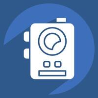 Icon Millitary Radio. related to Military symbol. long shadow style. design editable vector