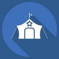Icon Millitary Tant. related to Military symbol. long shadow style. design editable vector