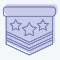 Icon Millitary Emblem. related to Military symbol. two tone style. design editable vector