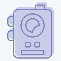 Icon Millitary Radio. related to Military symbol. two tone style. design editable vector