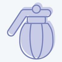 Icon Grenade. related to Military symbol. two tone style. design editable vector