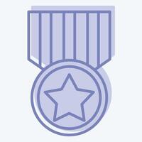Icon Millitary Badge. related to Military symbol. two tone style. design editable vector