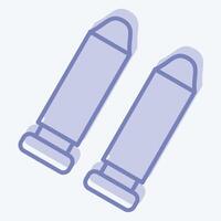 Icon Bullet. related to Military symbol. two tone style. design editable vector