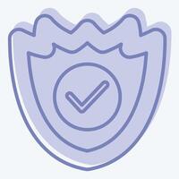 Icon Amoned Shield. related to Military symbol. two tone style. design editable vector