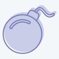 Icon Bomb. related to Military symbol. two tone style. design editable vector