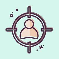 Icon Target. related to Military symbol. MBE style. design editable vector