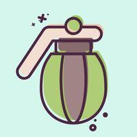 Icon Grenade. related to Military symbol. MBE style. design editable vector