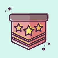 Icon Millitary Emblem. related to Military symbol. MBE style. design editable vector