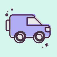 Icon Millitary Bus. related to Military symbol. MBE style. design editable vector