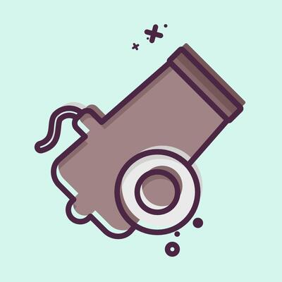 Icon Bullet. related to Military symbol. MBE style. design editable 1