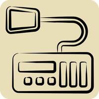 Icon Millitary Radio 2. related to Military symbol. hand drawn style. design editable vector