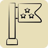 Icon Destination. related to Military symbol. hand drawn style. design editable vector