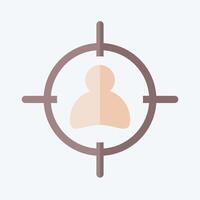 Icon Target. related to Military symbol. flat style. design editable vector