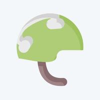 Icon Millitary Helmet. related to Military symbol. flat style. design editable vector