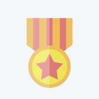 Icon Millitary Badge. related to Military symbol. flat style. design editable vector