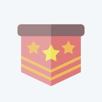 Icon Millitary Emblem. related to Military symbol. flat style. design editable vector