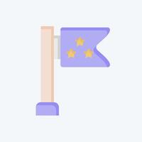 Icon Destination. related to Military symbol. flat style. design editable vector