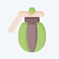 Icon Grenade. related to Military symbol. flat style. design editable vector