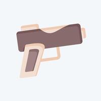 Icon Gun. related to Military symbol. flat style. design editable vector