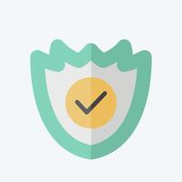 Icon Amoned Shield. related to Military symbol. flat style. design editable vector