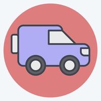 Icon Millitary Bus. related to Military symbol. color mate style. design editable vector