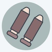 Icon Bullet. related to Military symbol. color mate style. design editable vector