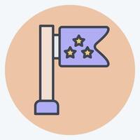 Icon Destination. related to Military symbol. color mate style. design editable vector