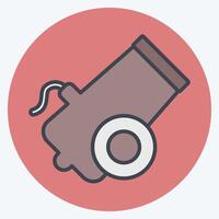Icon Bullet. related to Military symbol. color mate style. design editable 1 vector