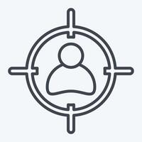 Icon Target. related to Military symbol. line style. design editable vector
