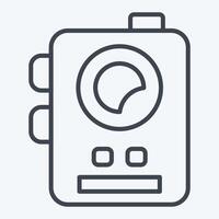 Icon Millitary Radio. related to Military symbol. line style. design editable vector